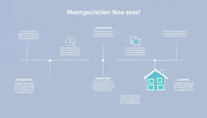 Visual representation of the mortgage process for lenders illustrating key steps and stages.