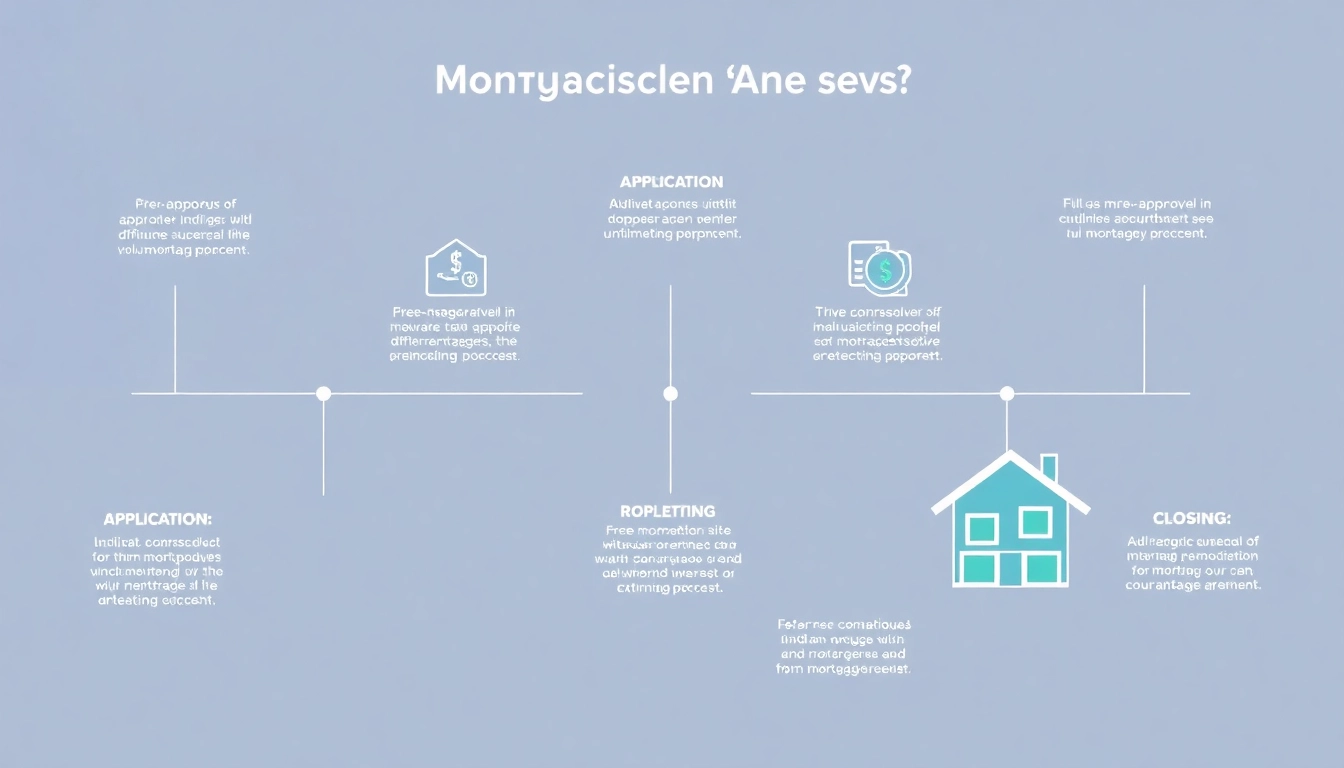 Visual representation of the mortgage process for lenders illustrating key steps and stages.