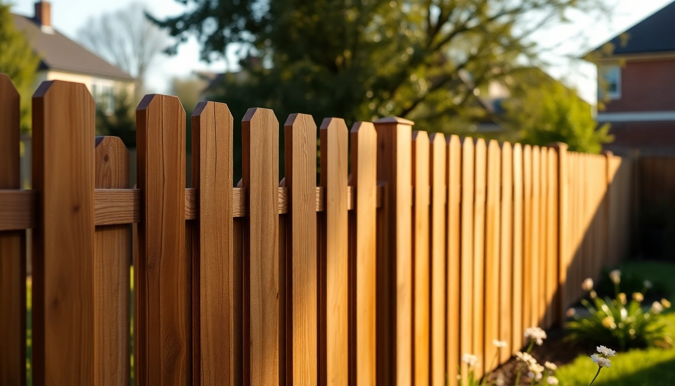 Showcasing expert craftsmanship by fencing companies Manchester with a beautifully built wooden fence in a garden.