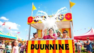 Enjoy the thrill of a Dunking Booth Rental as kids splash water, creating fun-filled memories.