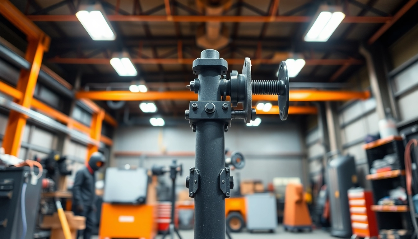 Showcasing pipe stands efficiently supporting pipes in a bright industrial workshop.