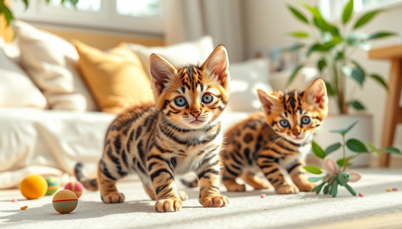 Adorable Bengal Kittens for Sale playing in a cozy sunlit room.