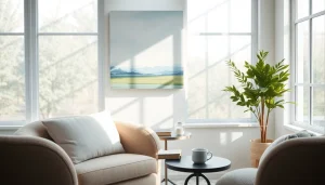 Engaging visual depicting self-care and healing trauma in a serene therapy setting.