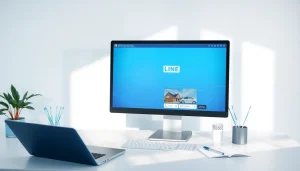 User downloading line電腦版下載 on a computer with a sleek interface and clear graphics.