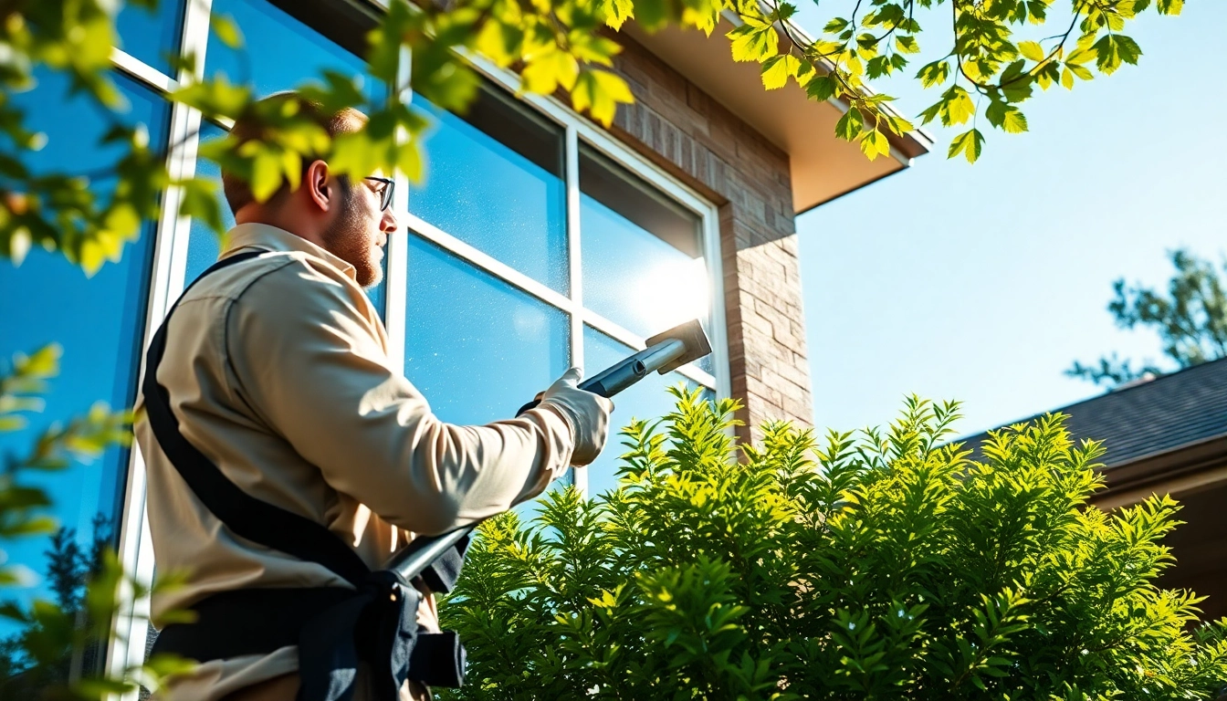 Window cleaners sioux falls ensuring spotless shine on residential windows in bright natural light.