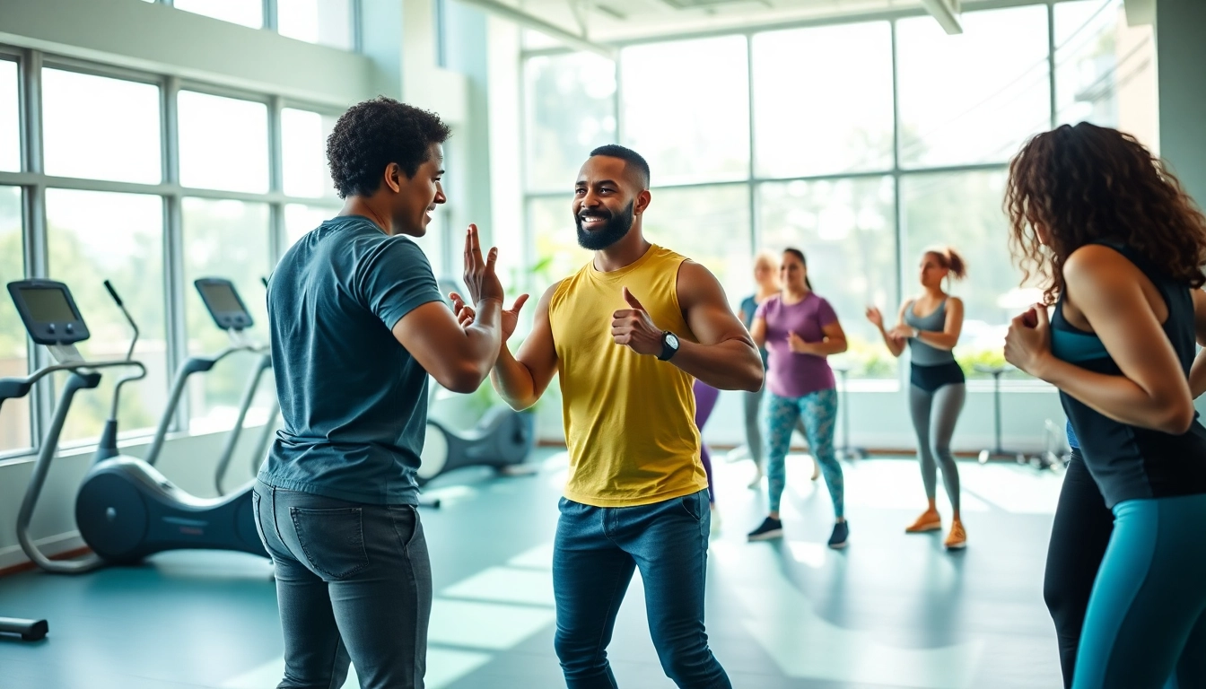 Abnehmen durch motivierende Fitnessübungen in einer modernen Trainingsumgebung.