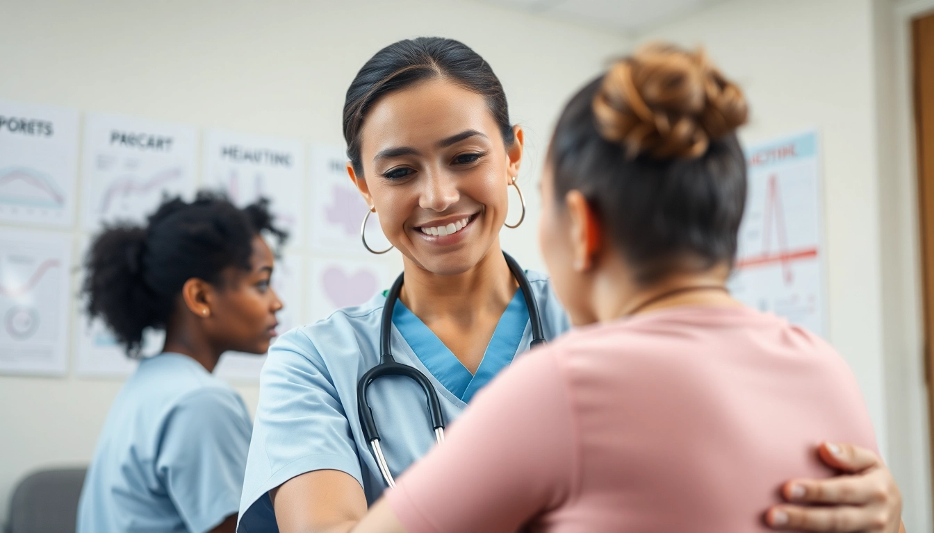 Nurse providing support to a patient within the VDAP program, illustrating rehabilitation and care.