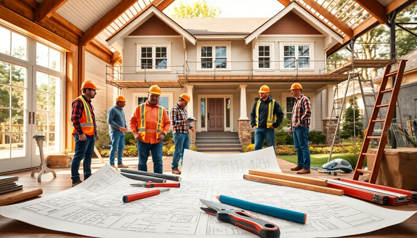 Full home renovation contractor Nashville directing a team on a residential remodel project.