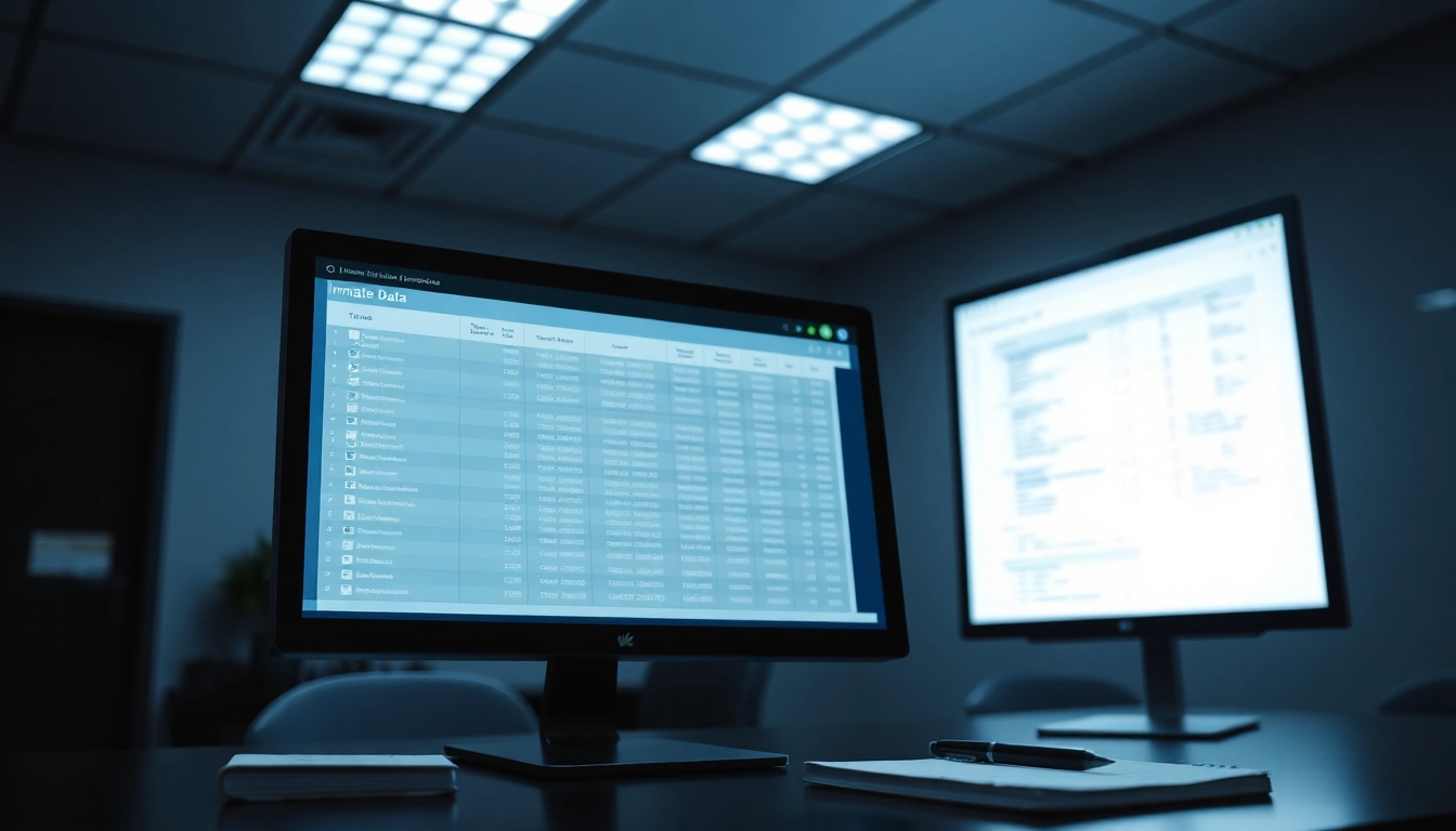Discover whos in jail oc through a professional information portal on a computer screen.