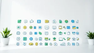 Curated collection of vibrant icons designed for creative projects, showcasing various themes and styles.