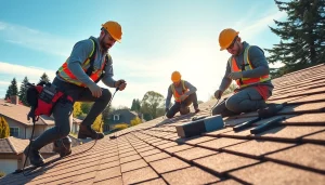 Roof repair Vancouver Wa team working on a residential roofing project in Vancouver, WA.