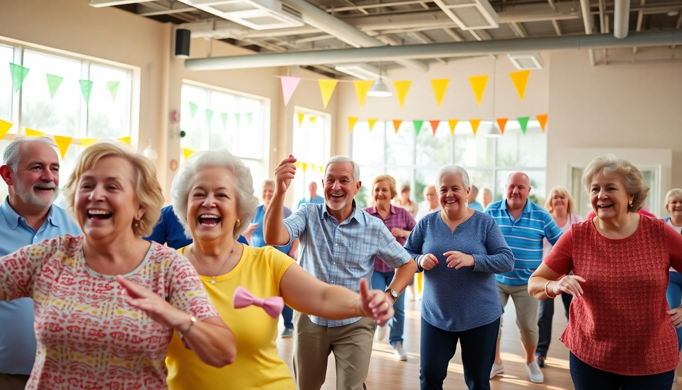 Engaged seniors at a senior center Las Vegas Nevada enjoying activities and community spirit.